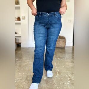 Judy Blue Tummy Control Blue Denim Straight Leg Jeans